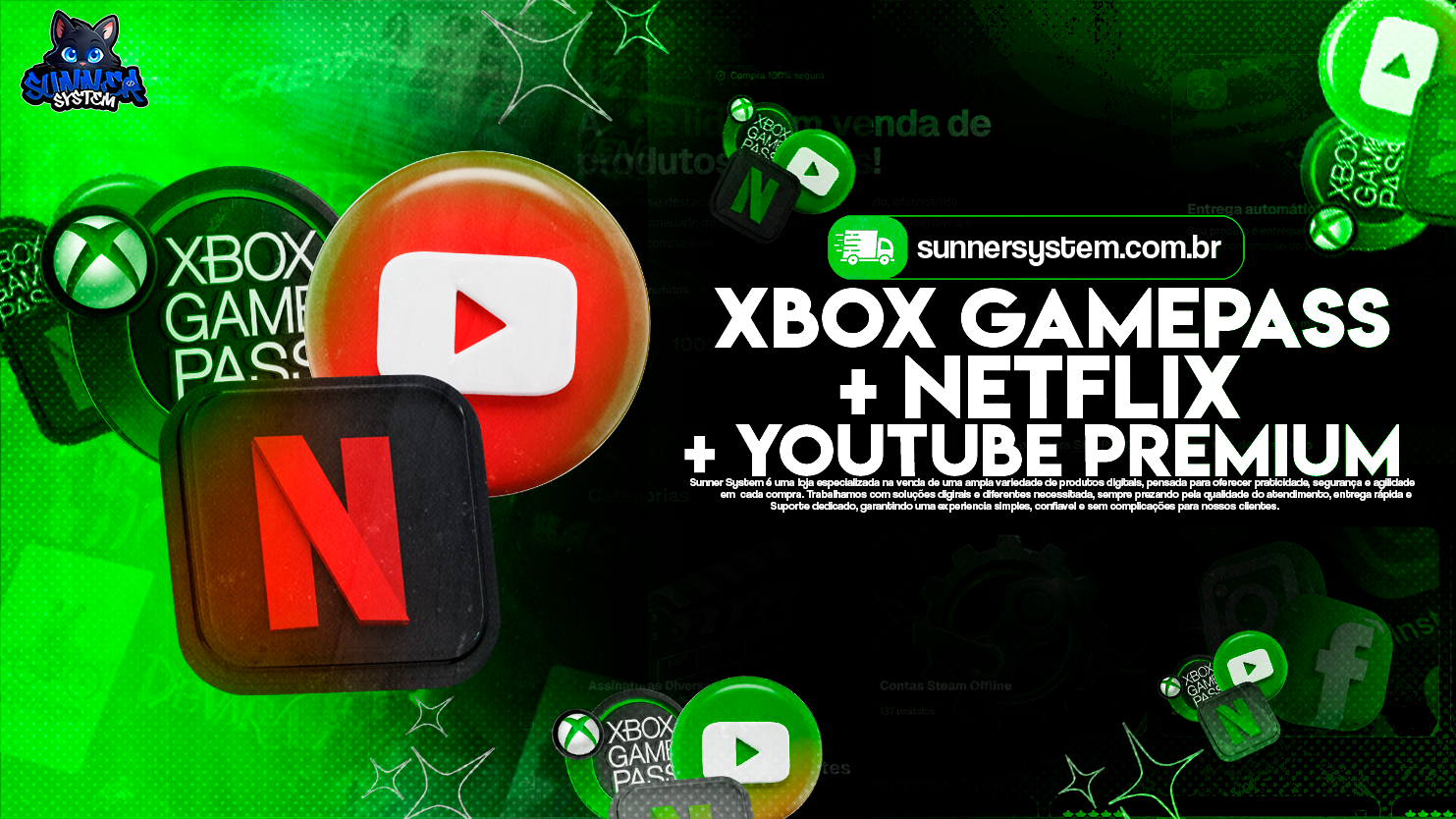 Xbox Gamepass + Netflix+ YouTube Premium