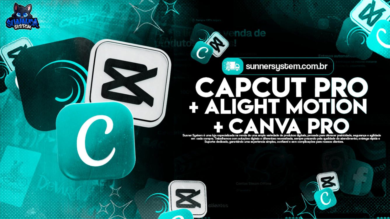 Capcut pro + alight motion + canva pro