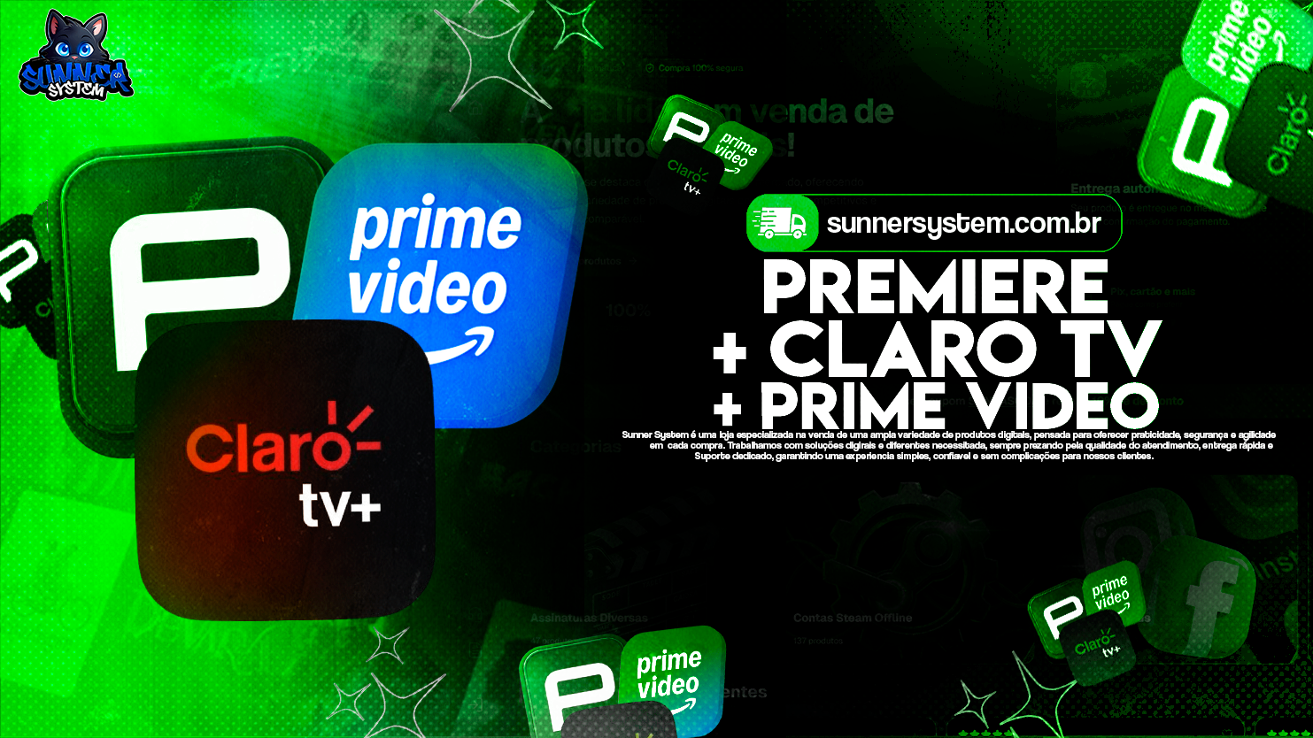 Premiere + Claro tv + Prime Video
